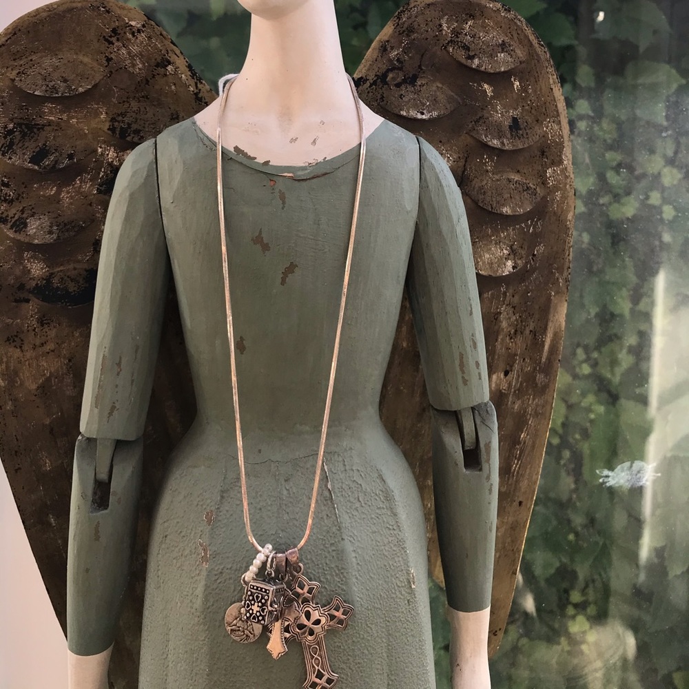 Silver cross necklace